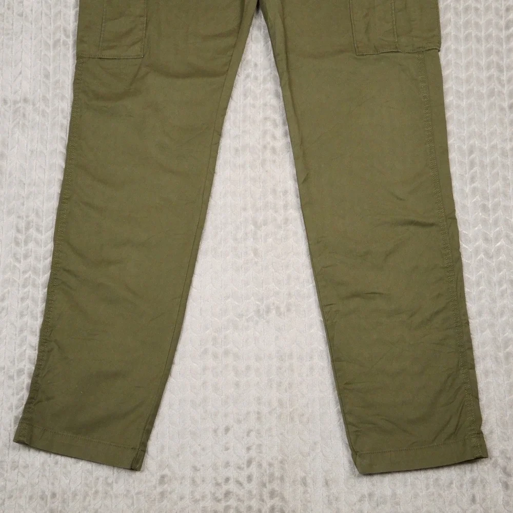 Banana Republic Cargo Pants Mens 34x36 Olive Green Lived-In Slim Straight Cotton